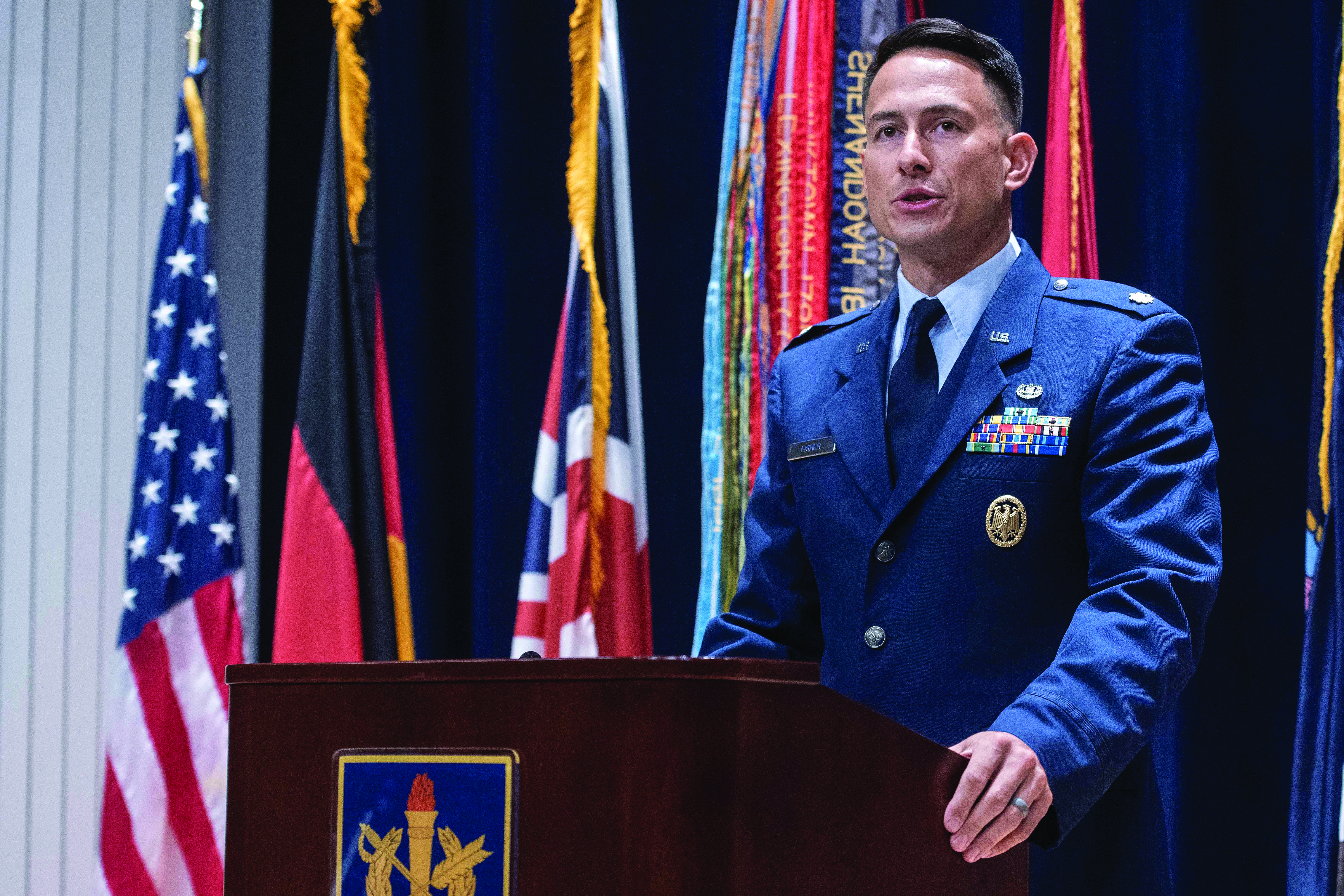 Major Ryan Fisher, U.S. Air Force Judge Advocate. (Credit: Jason Wilkerson, TJAGLCS)